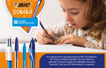 BIC arranca una campaña a favor de Aldeas Infantiles SOS de España en apoyo a 10.000 niños y niñas que necesitan ayuda urgente para cubrir sus necesidades básicas